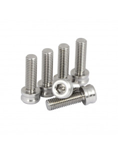 Kit Vis Potence M8 Titane Pride Racing - Silver (Pack de 6)