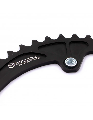 Couronne Pride Hexagon 4 Vis Filetées Black