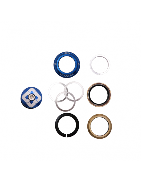 Jeu De Direction Pride Ti45 Titanium (IS) 1-1/8" - Bleu