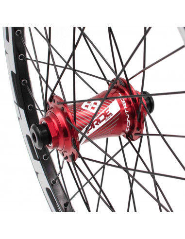 Roues 20" (406) Pride Control V1 20/10mm Red - V-Brake/Disque