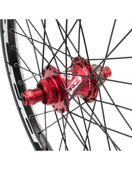 Roues 20" (406) Pride Control V1 20/10mm Red - V-Brake/Disque
