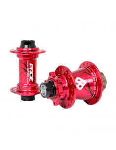Moyeux Pride Matrix Splash Red/Black - 10/10mm - 28H