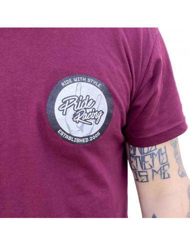 T-Shirt Pride Cool Patch Burgundy