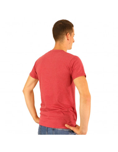 Pride Patch v2 Red Vintage Heather T-Shirt